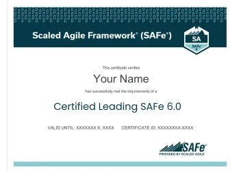 SAFe Certificate